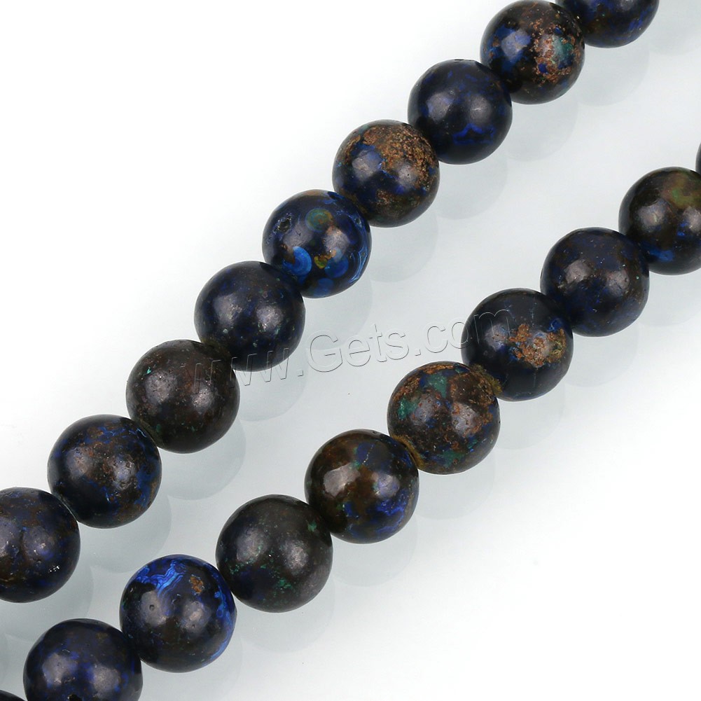 Vivianite Beads, Round, natural & different size for choice, Hole:Approx 0.5-1.5mm, Length:Approx 16 Inch, Sold By Strand
