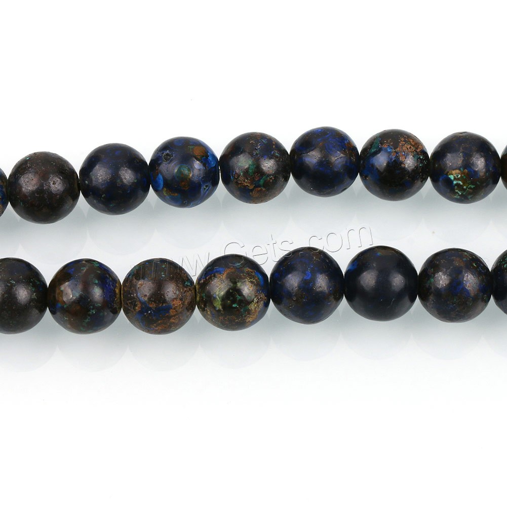Vivianite Beads, Round, natural & different size for choice, Hole:Approx 0.5-1.5mm, Length:Approx 16 Inch, Sold By Strand