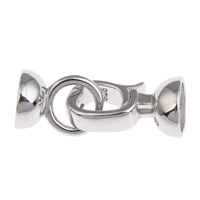 Sterling Silver Fold Over Clasp, 925 Sterling Silver, with end cap 