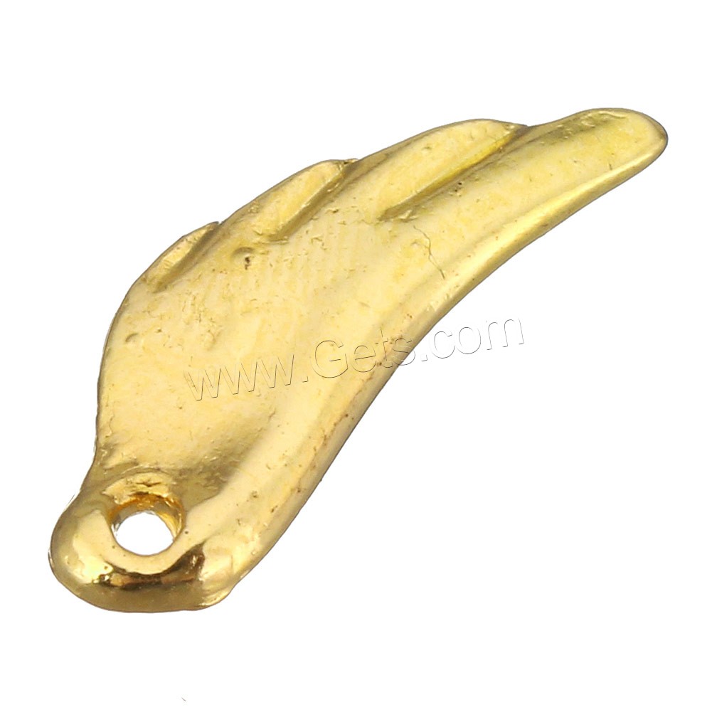 Wing Shaped Zinc Alloy Pendants, plated, different size for choice, more colors for choice, Hole:Approx 1mm, Sold By PC
