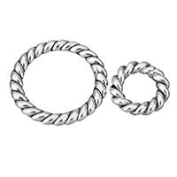 Zinc Alloy Linking Ring, Donut, antique silver color plated 