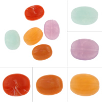 Acrylic Jewelry Beads, Flat Oval Approx 2mm, Approx 
