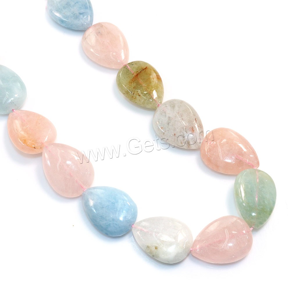 Morganite Beads, Teardrop, natural, different size for choice, Hole:Approx 0.5-1mm, Length:Approx 15 Inch, Sold By Strand