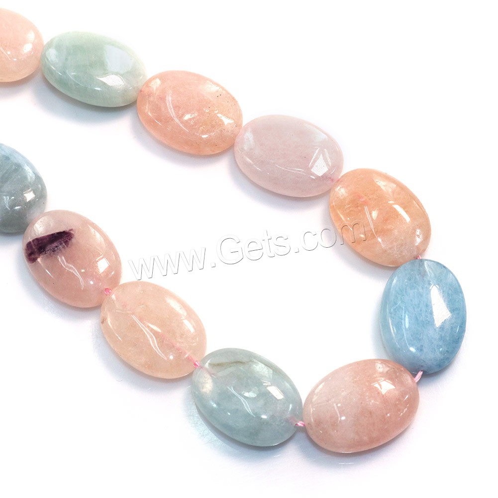 Morganite Beads, Flat Oval, natural, different size for choice, Hole:Approx 0.5-1mm, Length:Approx 15 Inch, Sold By Strand