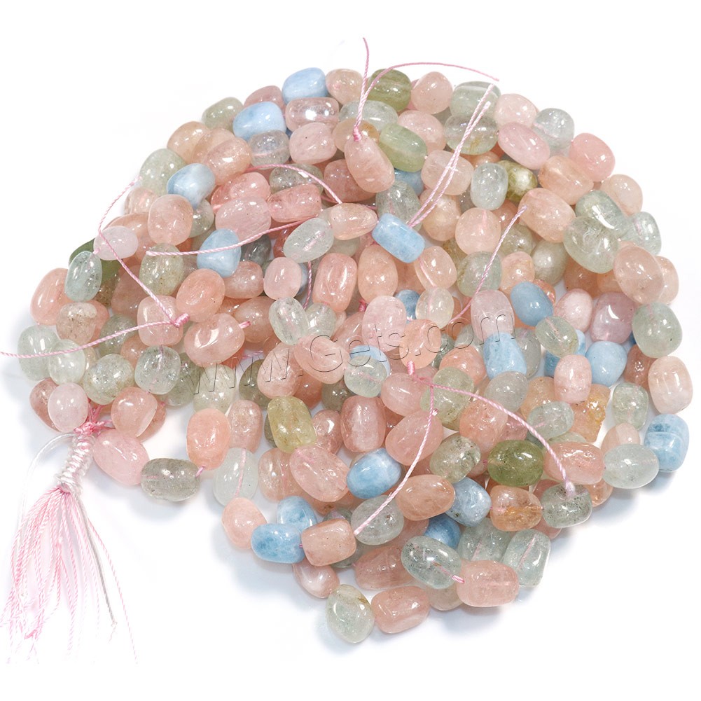 Morganite Beads, Nuggets, natural, different size for choice, Hole:Approx 0.5-1mm, Length:Approx 15 Inch, Sold By Strand
