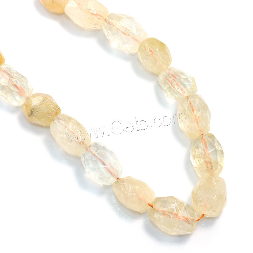 Natural Citrine Beads, Nuggets, November Birthstone & different size for choice & faceted, Hole:Approx 0.5-1mm, Length:Approx 15 Inch, Sold By Strand