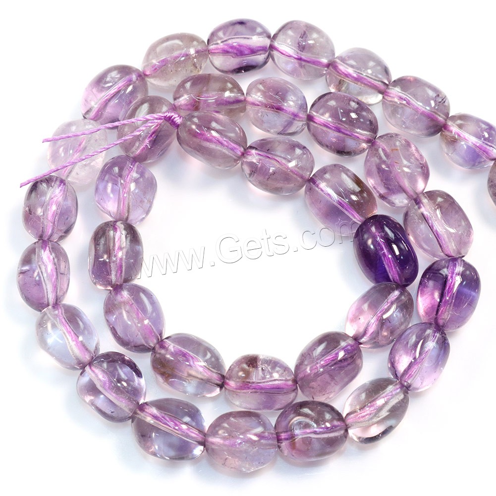 天然紫水晶のビーズ, アメジスト, ナゲット, 2 月誕生石 & 異なるサイズの選択, 穴:約 0.5-1mm, 長さ:約 16 インチ, 売り手 ストランド
