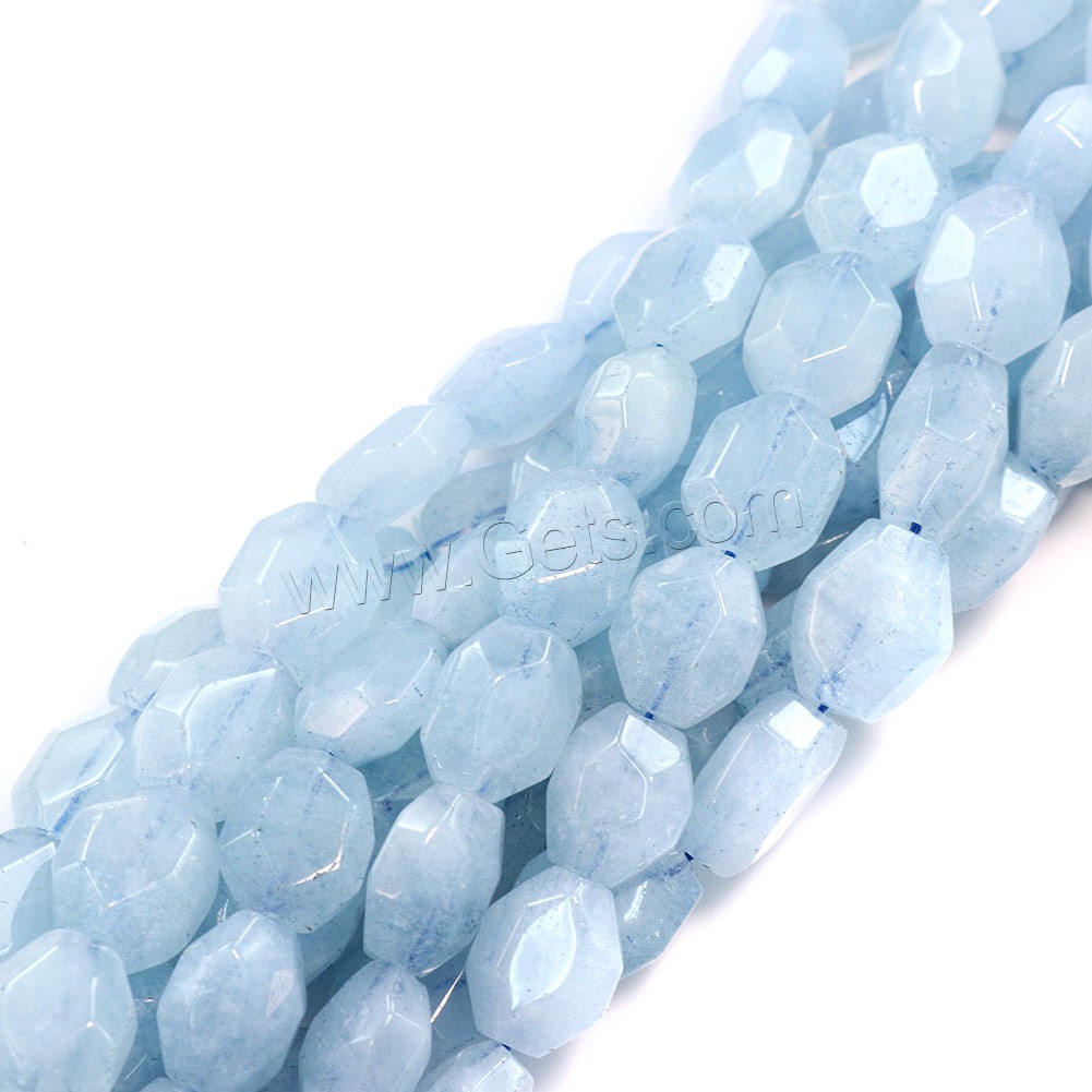 Aquamarine Beads, Flat Oval, natural, March Birthstone & different size for choice & faceted, Hole:Approx 0.5-1mm, Length:Approx 16 Inch, Sold By Strand