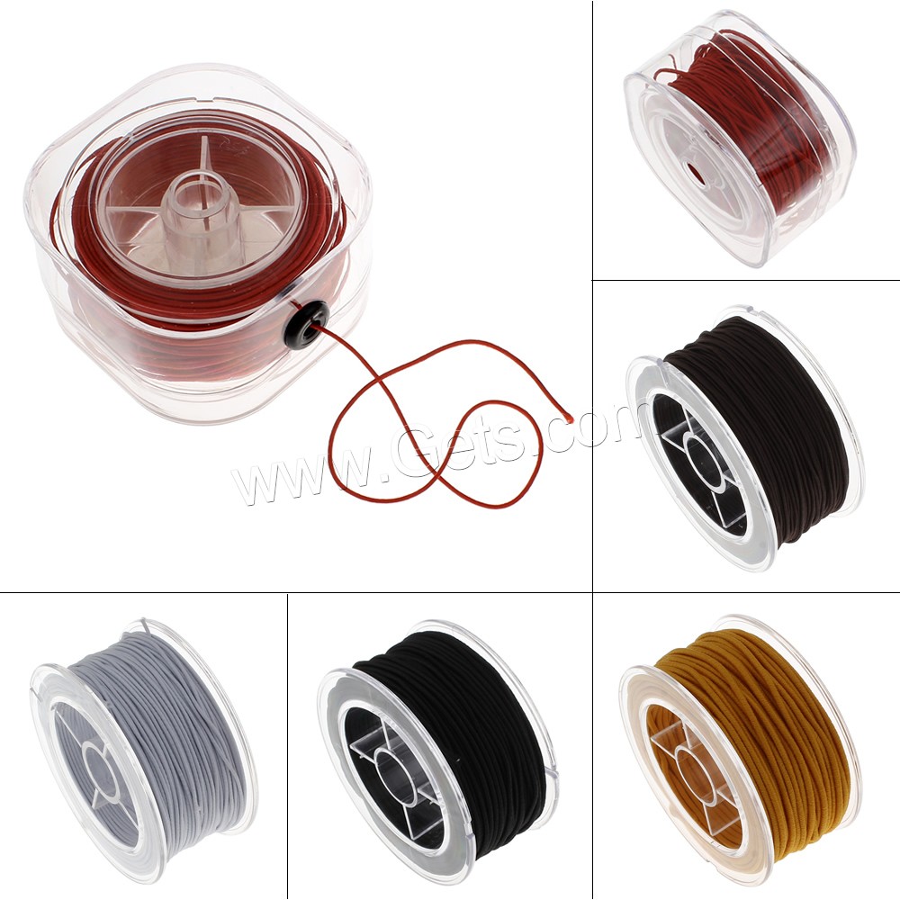 Cordon en plastique, fil élastique, avec bobine plastique, normes différentes pour le choix, plus de couleurs à choisir, Environ 20couryard/bobine, Vendu par bobine