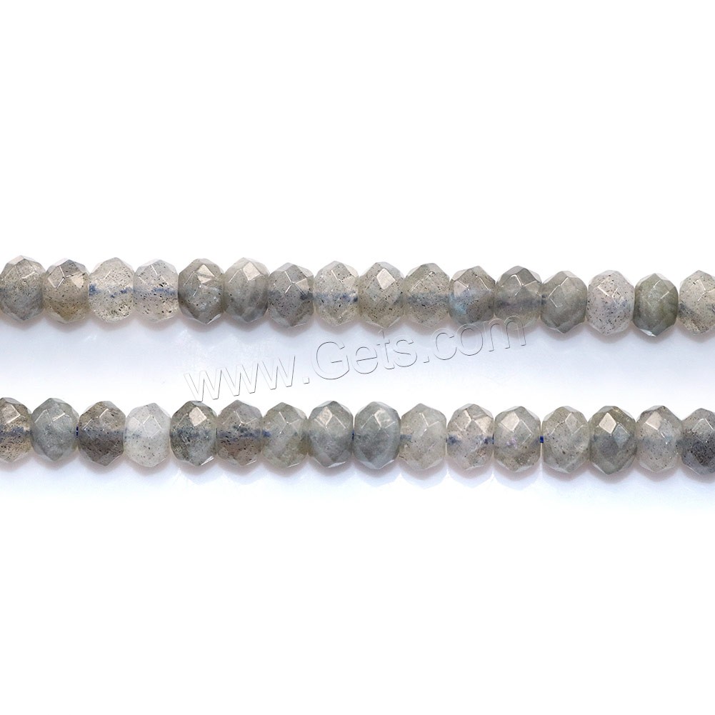 Perles en labradorite, rondelle, naturel, normes différentes pour le choix & facettes, Trou:Environ 0.5-1mm, Longueur:Environ 16 pouce, Vendu par brin