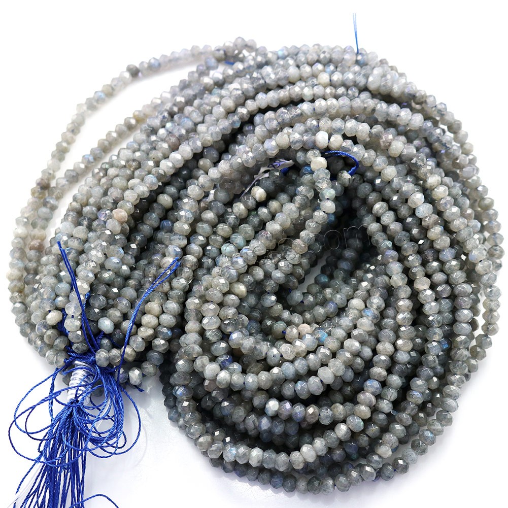 Labradorite Beads, Rondelle, natural, different size for choice & faceted, Hole:Approx 0.5-1mm, Length:Approx 16 Inch, Sold By Strand