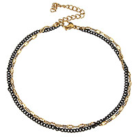 Bracelets en acier inoxydable bijoux, avec 2lnch chaînes de rallonge, Placage, chaîne de gourmette & pour femme & 2 fils, 2mm, 2mm Environ 8.5 pouce, Vendu par brin