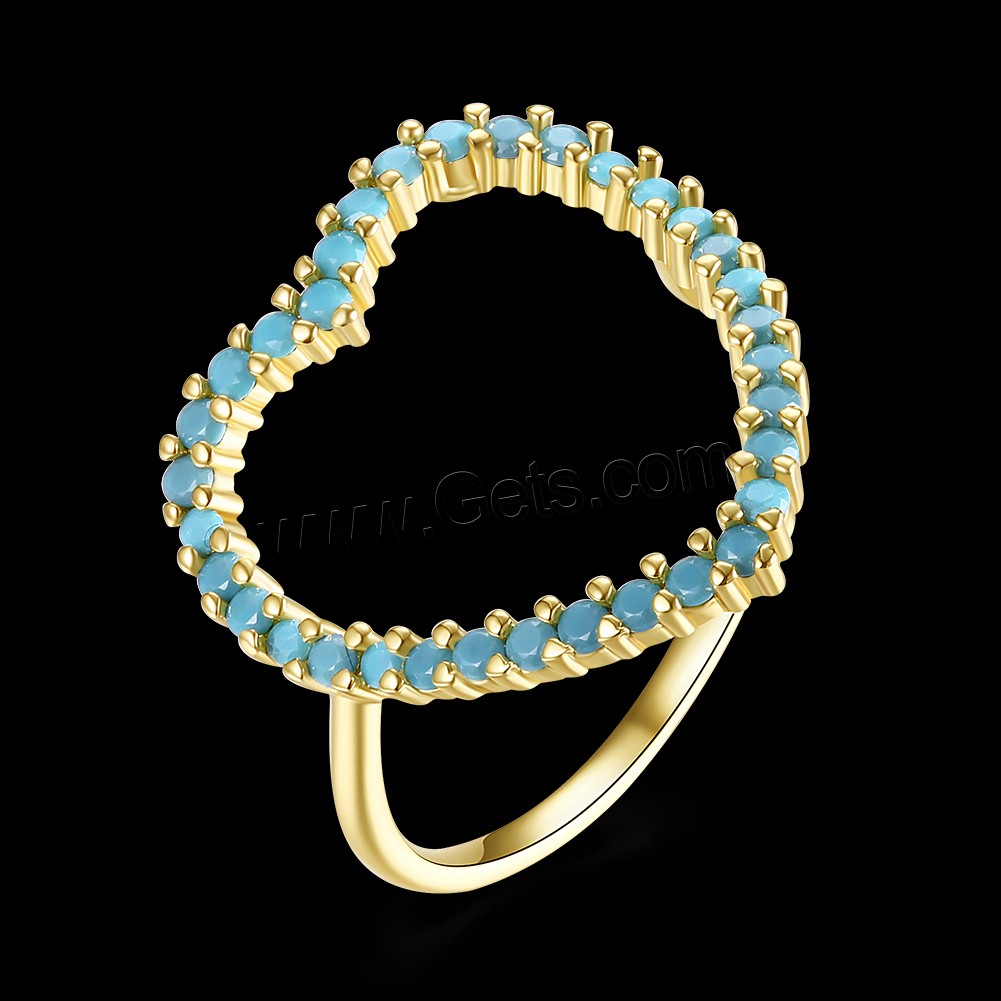 Brass, with Synthetic Turquoise, Heart, plated, Unisex & different size for choice, more colors for choice, 20mm, Sold By PC