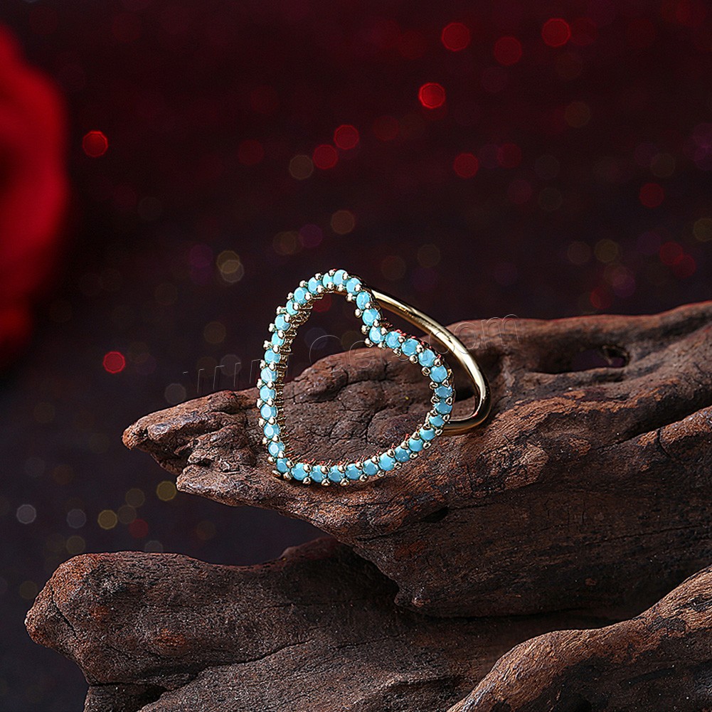 Brass, with Synthetic Turquoise, Heart, plated, Unisex & different size for choice, more colors for choice, 20mm, Sold By PC