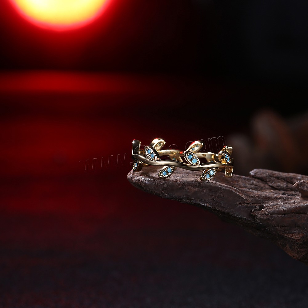 Brass, with Synthetic Turquoise, Branch, plated, Unisex & different size for choice, more colors for choice, 6mm, Sold By PC
