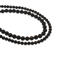 Natural Black Agate Beads, Round Grade A Approx 1mm Approx 15.7 Inch 