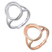 Montaje de anillo de plata esterlina, plata de ley 925, chapado, más colores para la opción, 12x16mm, diámetro interior:aproximado 10x14mm, tamaño:6, Vendido por UD