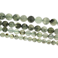 Natural Moss Agate Beads, Round Approx 1mm Approx 15.5 Inch, Approx 