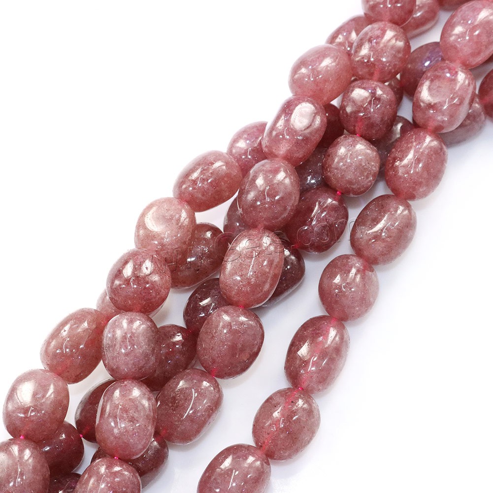 Strawberry Quartz Beads, Nuggets, natural, different size for choice, Hole:Approx 0.5-1mm, Length:Approx 16 Inch, Sold By Strand