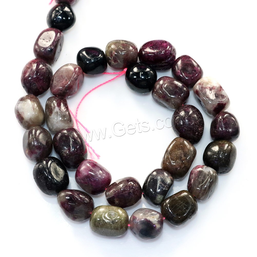 Natural Tourmaline Beads, Nuggets, different size for choice, Hole:Approx 0.5-1mm, Length:Approx 16 Inch, Sold By Strand