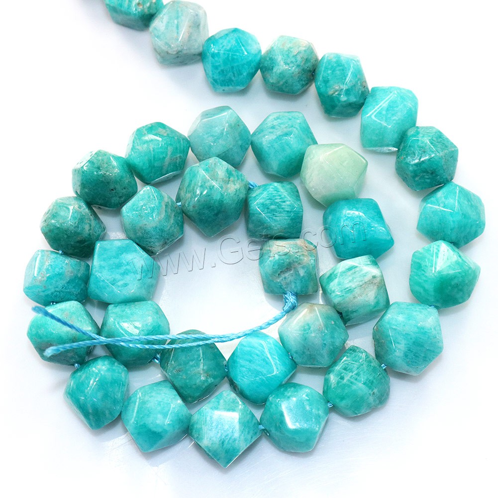 Amazonit Perlen, natürlich, verschiedene Größen vorhanden & facettierte, Bohrung:ca. 0.5-1mm, Länge:ca. 16 ZollInch, verkauft von Strang