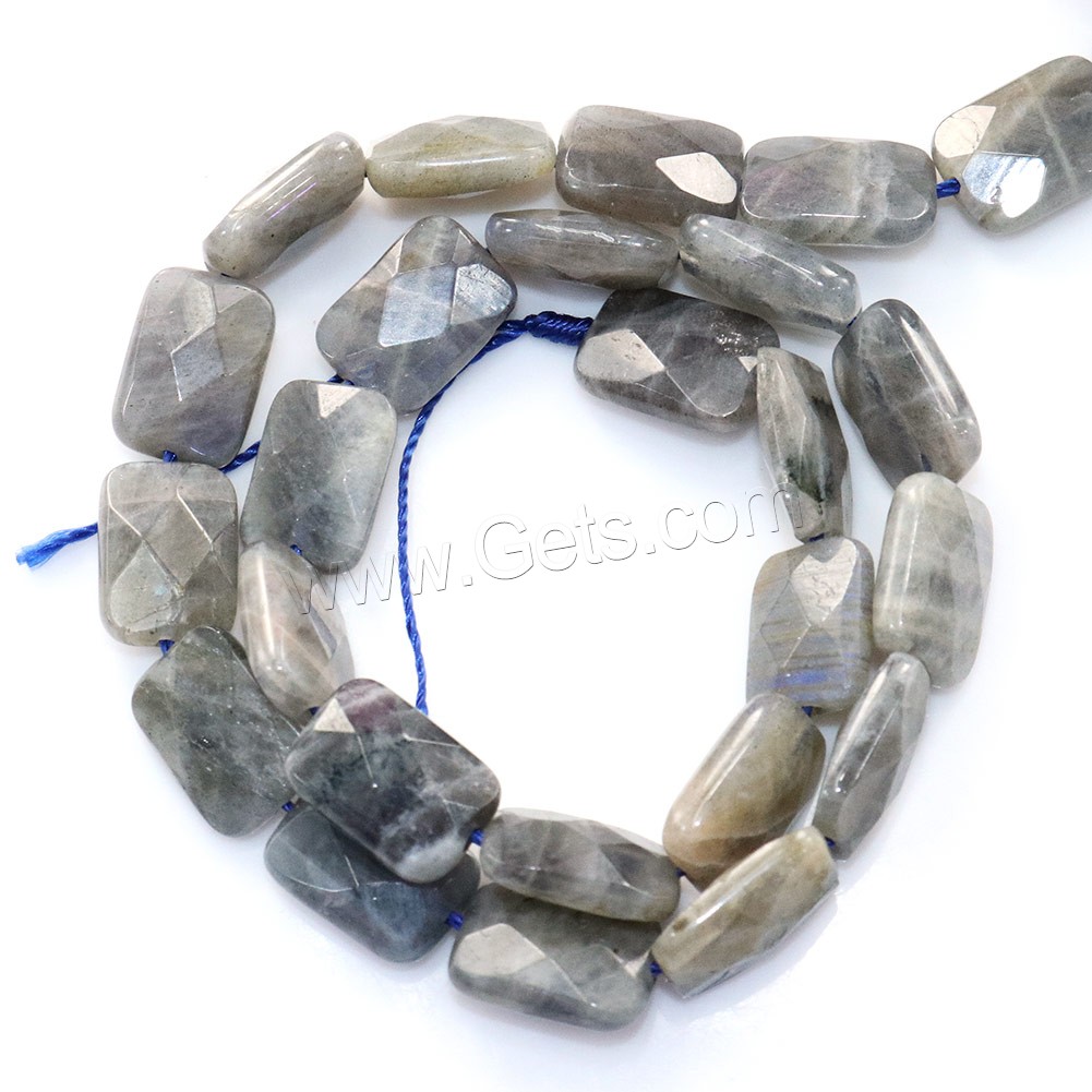Labradorit Perlen, Rechteck, natürlich, verschiedene Größen vorhanden & facettierte, Bohrung:ca. 0.5-1mm, Länge:ca. 16 ZollInch, verkauft von Strang