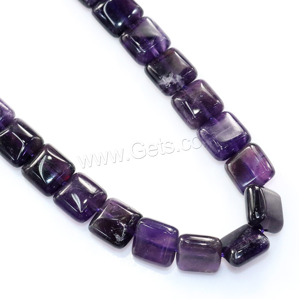 Natural Amethyst Beads, Square, February Birthstone & different size for choice, Hole:Approx 0.5-1mm, Length:Approx 16 Inch, Sold By Strand