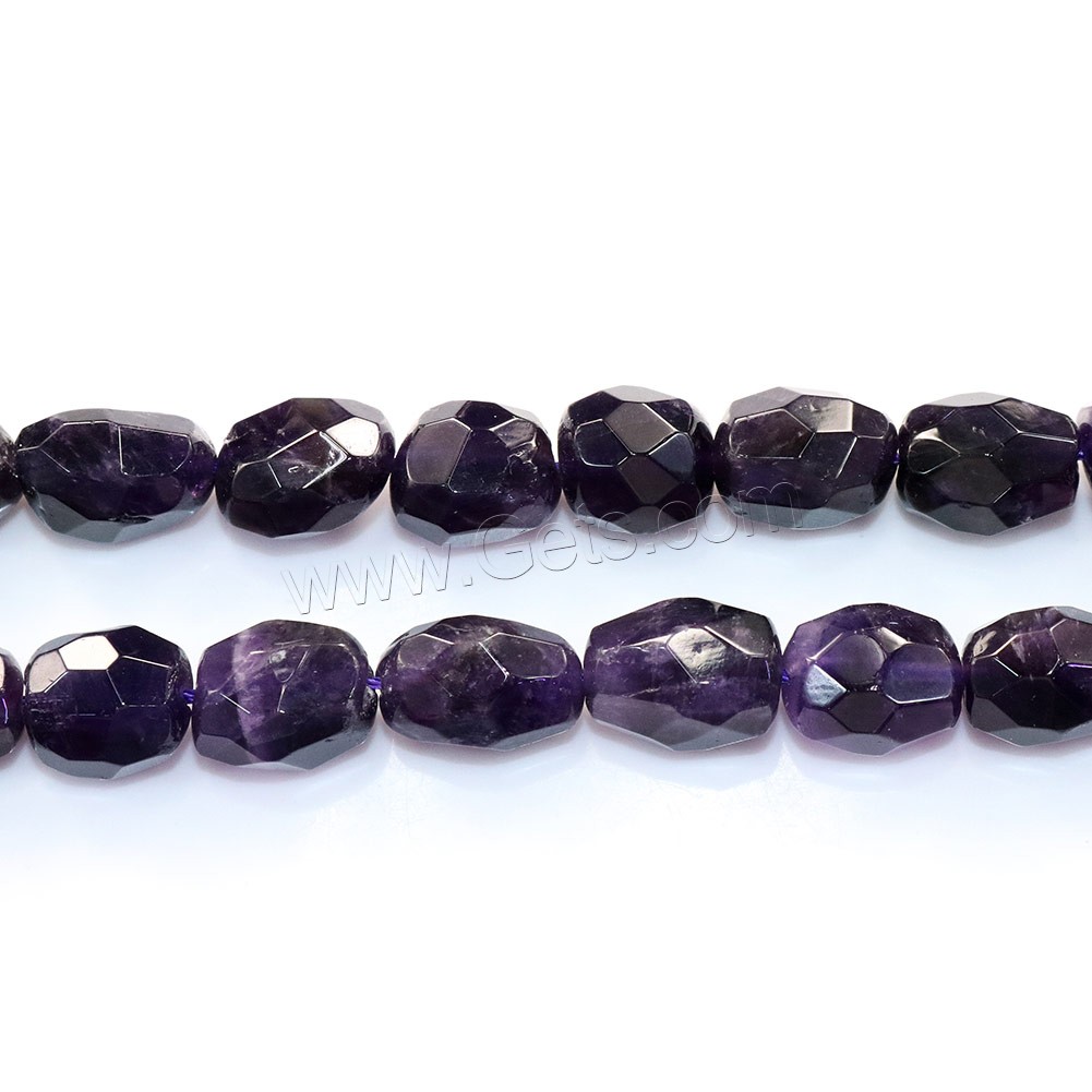 天然紫水晶のビーズ, アメジスト, ナゲット, 2 月誕生石 & 異なるサイズの選択 & 切り面, 穴:約 0.5-1mm, 長さ:約 16 インチ, 売り手 ストランド