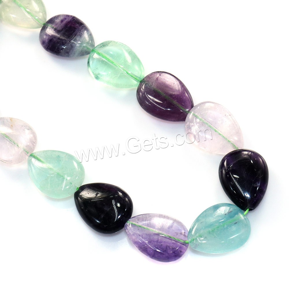 Fluorite Beads, Natural Fluorite, Teardrop, different size for choice, Hole:Approx 0.5-1mm, Length:Approx 16 Inch, Sold By Strand