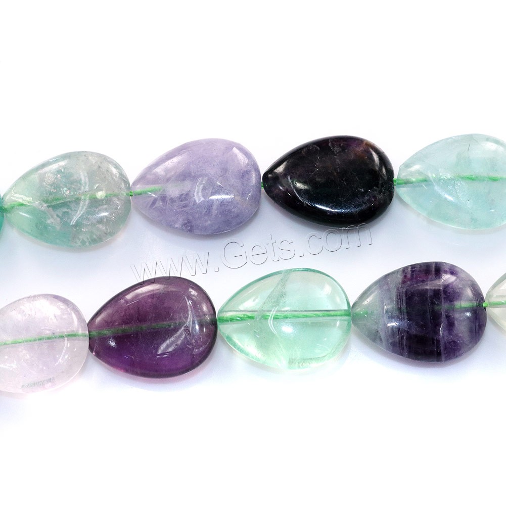 Fluorite Beads, Natural Fluorite, Teardrop, different size for choice, Hole:Approx 0.5-1mm, Length:Approx 16 Inch, Sold By Strand
