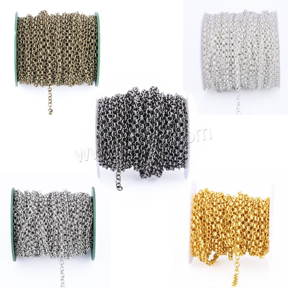 Iron Jewelry Chain, with plastic spool, plated, different size for choice, more colors for choice, lead & cadmium free, Sold By m