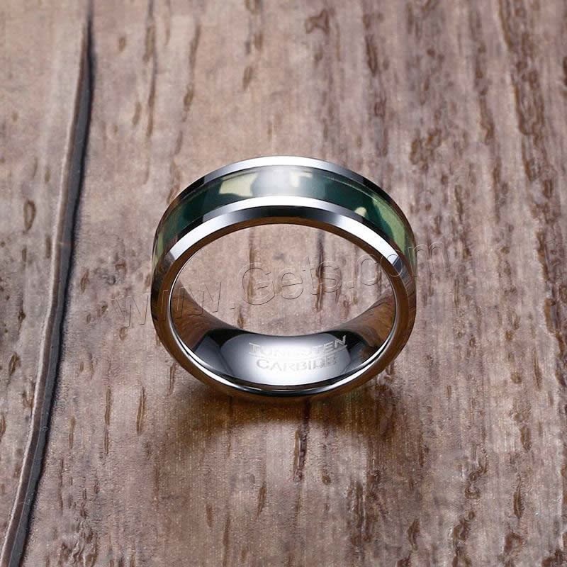 Мужское вольфрамовое стальное кольцо навалом, Вольфрама сталь, с канифоль, разный размер для выбора & Мужский, оригинальный цвет, 8mm, продается PC