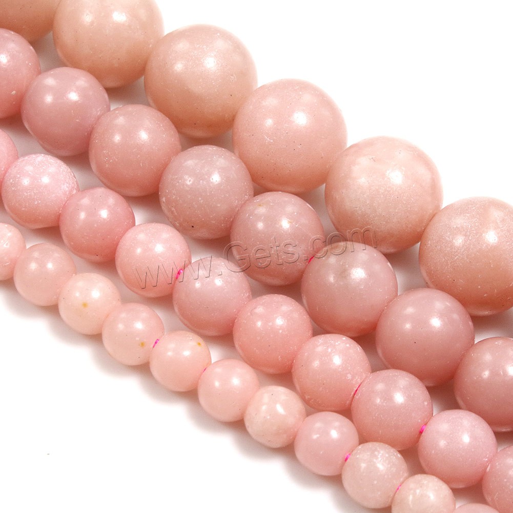 Pink Opal Beads, Round, more sizes for choice, Hole:Approx 1mm, Length:Approx 15 Inch, Sold By Strand