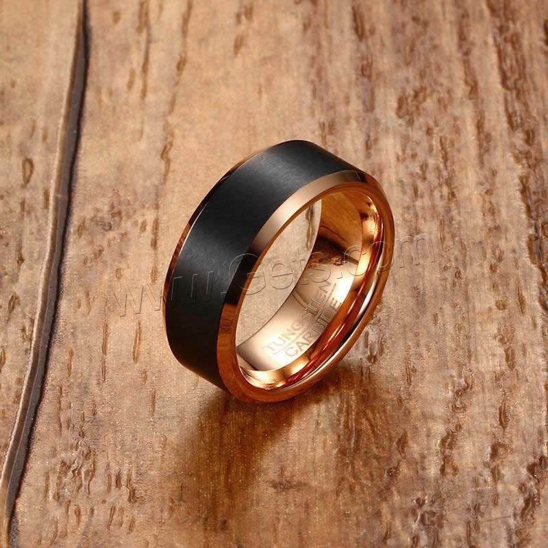 Мужское вольфрамовое стальное кольцо навалом, Вольфрама сталь, Другое покрытие, разный размер для выбора & Мужский, 8mm, продается PC