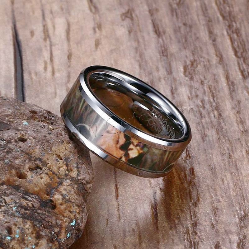 Men Tungsten Steel Ring in Bulk, with Resin, different size for choice & for man, original color, 8mm, Sold By PC