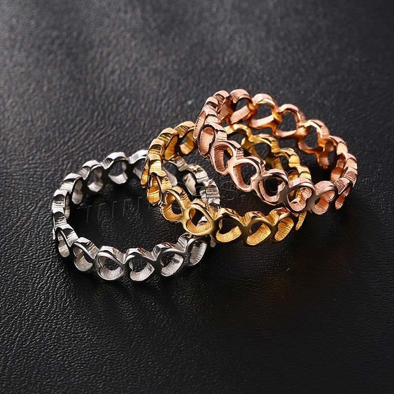 Titanium Steel Finger Ring, plated, different size for choice & for woman, more colors for choice, 4.7mm, Sold By PC