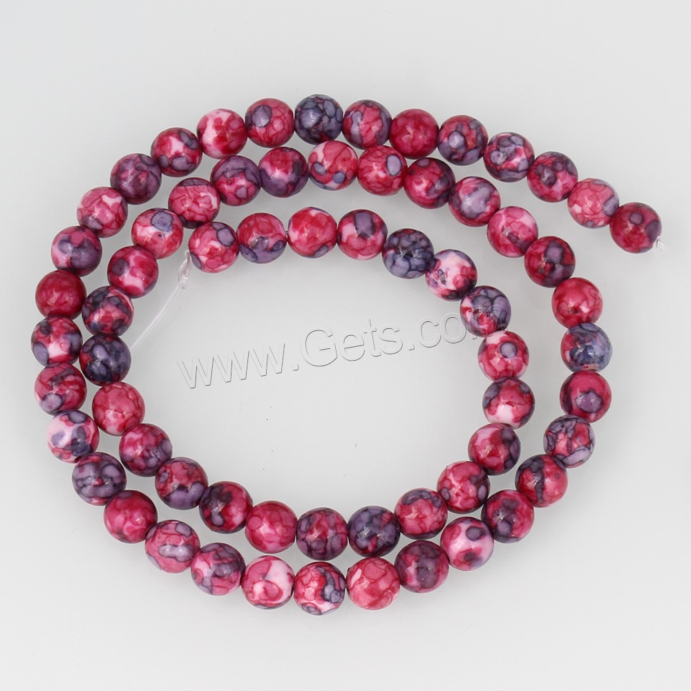 Rain Flower Stone Beads, Round, different size for choice, more colors for choice, Hole:Approx 1mm, Length:Approx 14.5 Inch, Sold By Strand