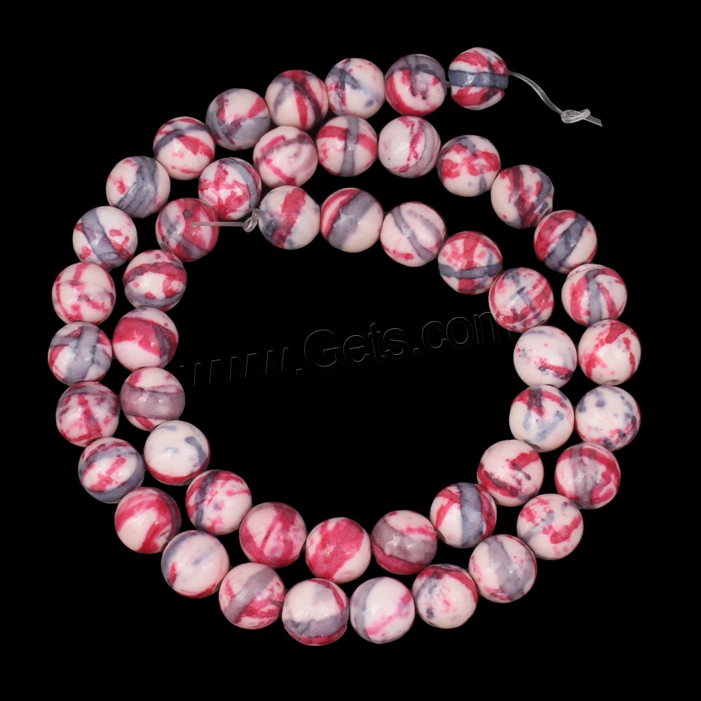 Rain Flower Stone Beads, Round, different size for choice, more colors for choice, Hole:Approx 1mm, Length:Approx 14.5 Inch, Sold By Strand