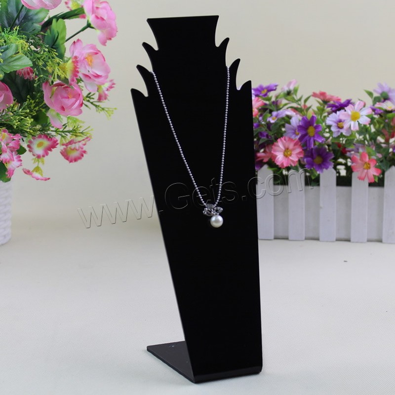 Acrylic Necklace Display, different size for choice, black, Sold By PC