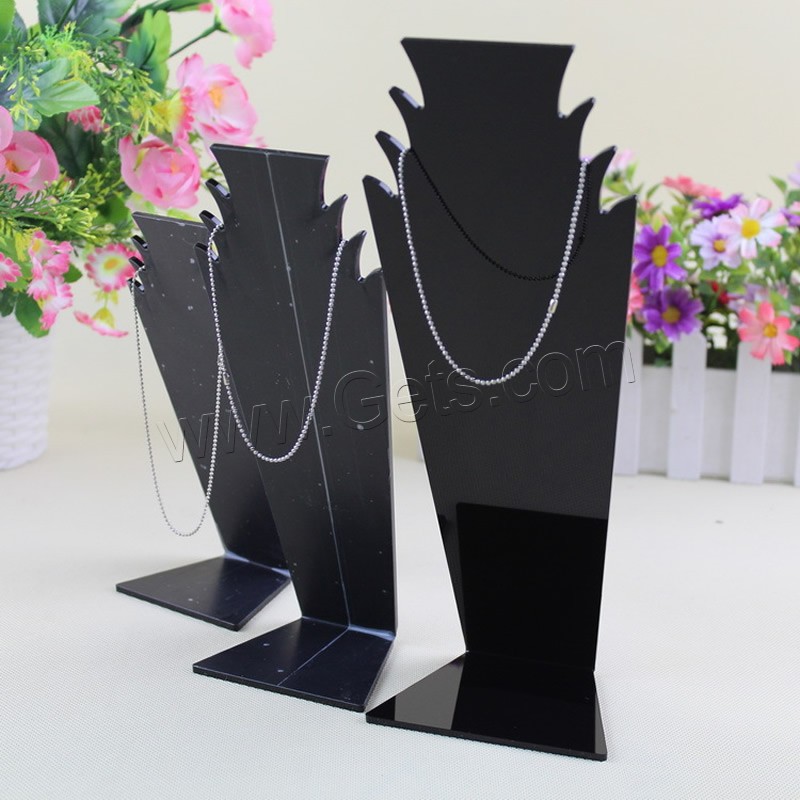 Acrylic Necklace Display, different size for choice, black, Sold By PC