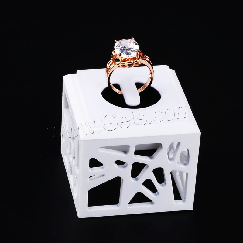 Acrylic Ring Display , Rectangle, different size for choice & hollow, white, Sold By PC