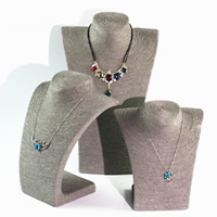 Tela de algodón Mostrador para collar, diverso tamaño para la opción, gris, Vendido por UD