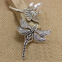 Zinc Alloy Animal Pendants, Dragonfly, antique silver color plated, lead & cadmium free Approx 2-3mm 