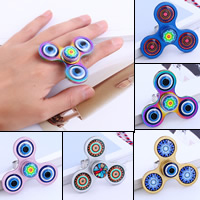 Finger Hand Fidget Spinner Gyroscope Ring, Zinc Alloy, with Glass, Wing Shape, plated, Unisex & with painted & adjustable lead & cadmium free US Ring 