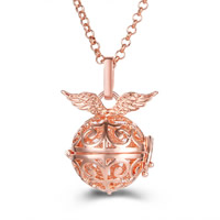 Pregnant Ball Locket Pendant, Brass, Wing Shape, plated, hollow lead & cadmium free, 20mm-30mm Approx 2-4mm 