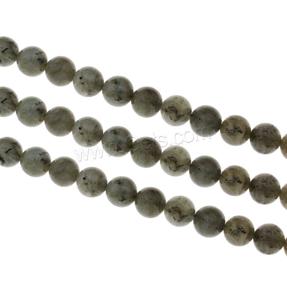 Labradorit Perlen, rund, verschiedene Größen vorhanden, Bohrung:ca. 1mm, Länge:ca. 15 ZollInch, verkauft von Strang