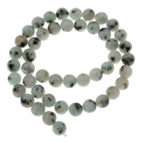 Lotus Jaspis Perlen, Lotos Jaspis, rund, verschiedene Größen vorhanden, Bohrung:ca. 1mm, Länge:ca. 15 ZollInch, verkauft von Strang