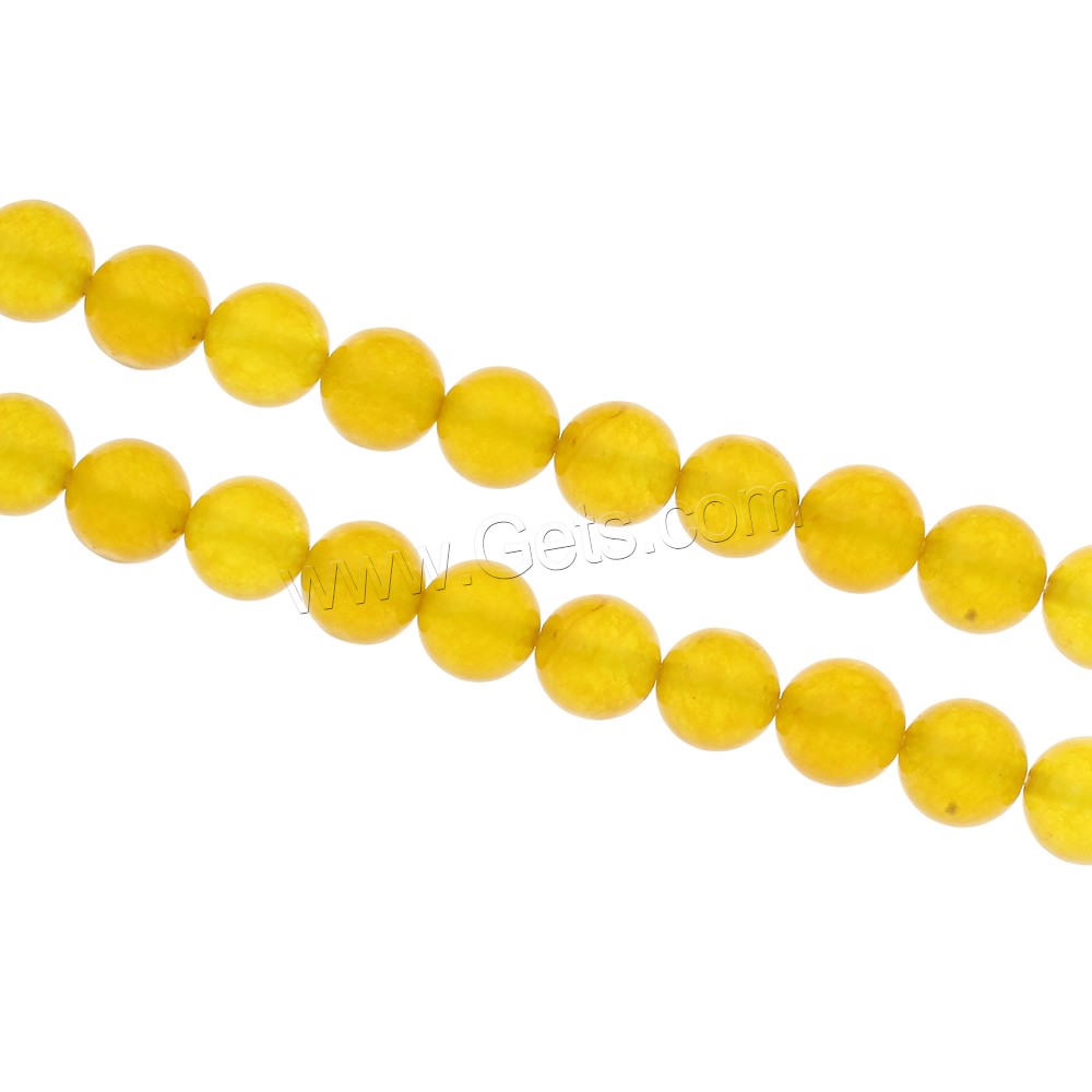 Perle Agate jaune naturelle, Rond, normes différentes pour le choix, Trou:Environ 1mm, Longueur:Environ 15 pouce, Vendu par brin