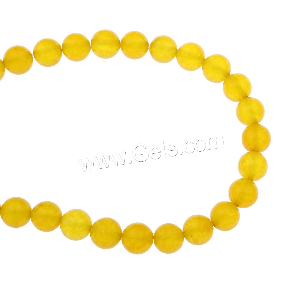 Natural Yellow Agate Beads, Round, different size for choice, Hole:Approx 1mm, Length:Approx 15 Inch, Sold By Strand