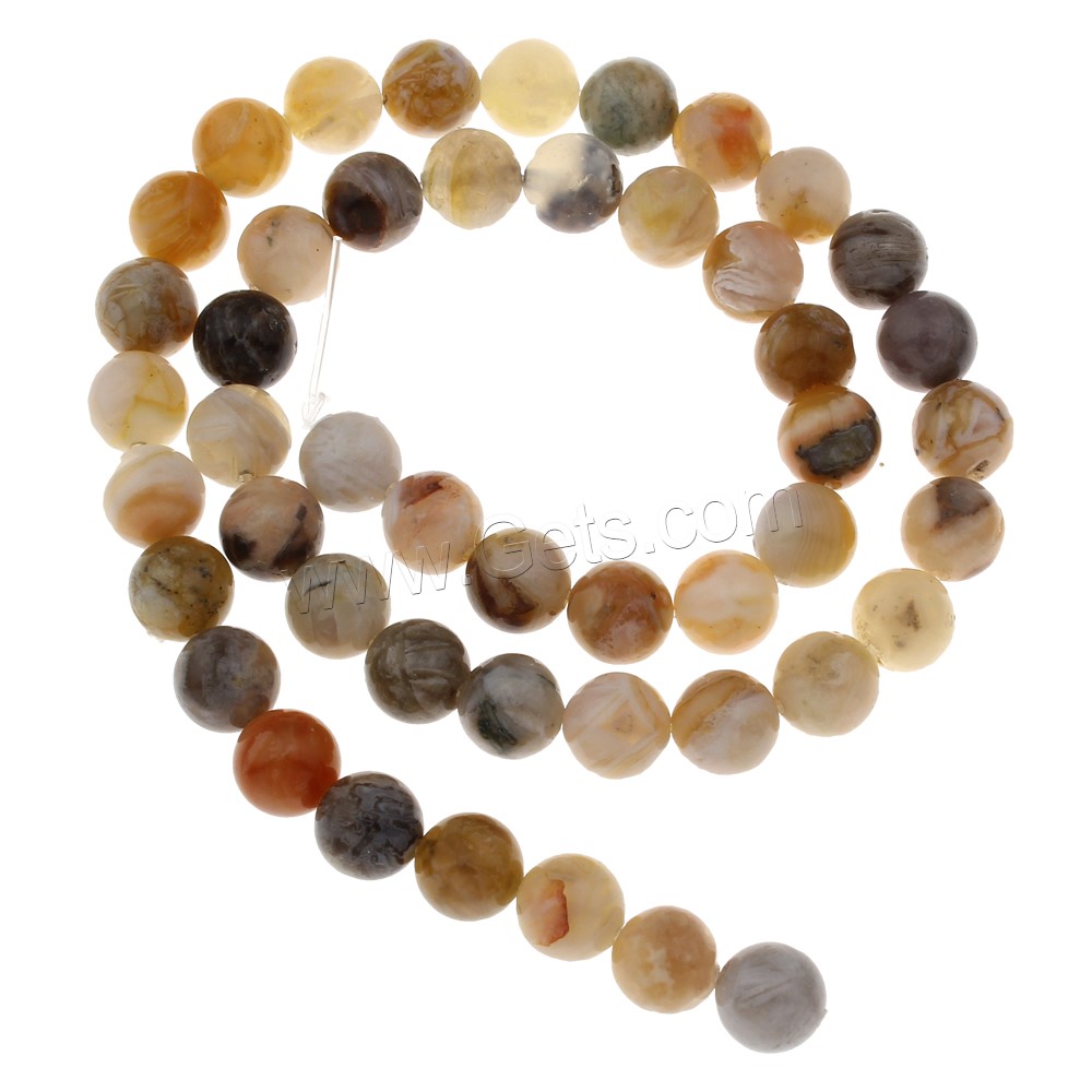 Perlas naturales ágata loca, Ágata loca, Esférico, diverso tamaño para la opción, agujero:aproximado 1mm, longitud:aproximado 15 Inch, Vendido por Sarta